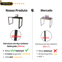 Ver imagem 7 de Mesa Escrivaninha Home Ofice Industrial 100% Mdf:preto