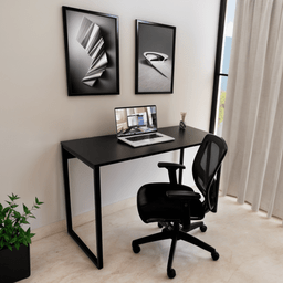 Mesa Escrivaninha Home Ofice Industrial 100% Mdf:preto - 1