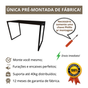Ver imagem 4 de Mesa Escrivaninha Home Ofice Industrial 100% Mdf:preto