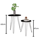 Ver imagem 4 de Kit Duas Mesas Pé de Ferro Sala Canto Redonda  Estilo Industrial Lateral