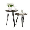 Ver imagem 4 de Kit Duas Mesas Pé de Ferro Sala Canto Redonda Estilo Industrial Lateral