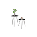 Ver imagem 5 de Kit Duas Mesas Pé de Ferro Sala Canto Redonda  Estilo Industrial Lateral