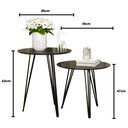 Ver imagem 5 de Kit Duas Mesas Pé de Ferro Sala Canto Redonda Estilo Industrial Lateral