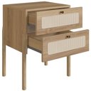 Ver imagem 6 de Mesa de Cabeceira 2 Gavetas Palhinha 27933 Linha Oslo Hanover Artesano