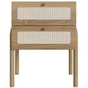 Ver imagem 5 de Mesa de Cabeceira 2 Gavetas Palhinha 27933 Linha Oslo Hanover Artesano