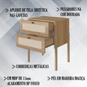 Ver imagem 7 de Mesa de Cabeceira 2 Gavetas Palhinha 27933 Linha Oslo Hanover Artesano
