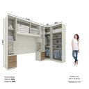 Ver imagem 4 de Quarto Modulado Casal Completo 9 Portas 6 Gavetas Canto Oblíquo Seletto Henn