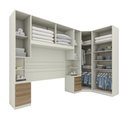 Ver imagem 3 de Quarto Modulado Casal Completo 9 Portas 6 Gavetas Canto Oblíquo Seletto Henn