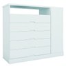 Cômoda para Quarto com Sapateira 5 Gavetas - Portugal-Branco - Made Marcs - 2