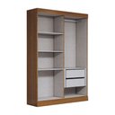 Ver imagem 5 de Guarda-roupa Solteiro Splendore 4 Portas 2 Gavetas 100% Mdf Cinamomo/off White - Panorama Móveis