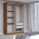Ver imagem 6 de Guarda-roupa Solteiro Splendore 4 Portas 2 Gavetas 100% Mdf Cinamomo/off White - Panorama Móveis