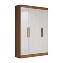 Ver imagem 3 de Guarda-roupa Solteiro Splendore 4 Portas 2 Gavetas 100% Mdf Cinamomo/off White - Panorama Móveis