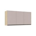 Ver mais imagens de Armário Aéreo Modulado Essenza 3 Portas de Bater MDP Carvalho Andorra-Bege Dunas Luciane Móveis