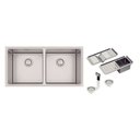 Ver imagem 1 de Cuba Inox Quadrum 2c 40 Acetinado + Acessorios 89,0x46,0x20,5 - Tramontina