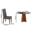 Ver imagem 4 de Mesa de Jantar 4 Lugares Cucina com Vidro Mel/grafite - Viero Móveis