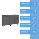 Ver mais imagens de Kit Cozinha Compacta Modulada com Balcão e Aéreo 120cm Ysecasa Cinza/Grafite