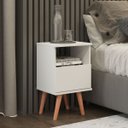 Ver imagem 2 de Criado Fenix 1 Nicho 1 Gaveta Mdp 36x61x32cm 0636:branco