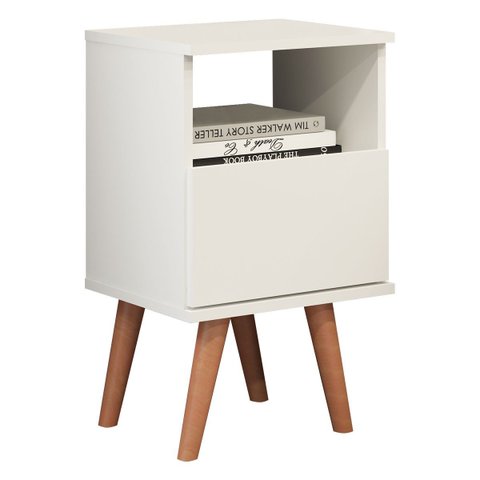 Criado Fenix 1 Nicho 1 Gaveta Mdp 36x61x32cm 0636:branco