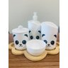 Kit Higiene Panda I - Branco C/bandeja Nuvem Crua - 1