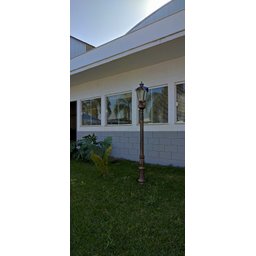 Poste Para Jardim Colonial Sinha Alumínio Cobre 1.80m 15002 - 2