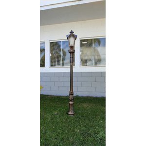 Poste Para Jardim Colonial Sinha Alumínio Cobre 1.80m 15002