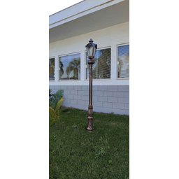 Poste Para Jardim Colonial Sinha Alumínio Cobre 1.80m 15002 - 3