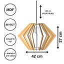 Ver imagem 2 de Luminária Teto tipo Pendente PEGASUS MDF Completa -:Marrom