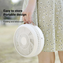 Ver imagem 2 de Ventilador de Assoalho Elétrico Telescópico Portátil Bateria Recargavel - Branco