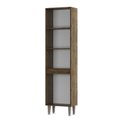 Ver imagem 2 de Paneleiro 2 Portas 204cm x 41cm Athena Marrom/Itaúba/Off White