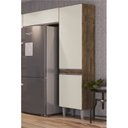 Ver imagem 1 de Paneleiro 2 Portas 204cm x 41cm Athena Marrom/Itaúba/Off White