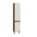 Ver imagem 3 de Paneleiro 2 Portas 204cm x 41cm Athena Marrom/Itaúba/Off White