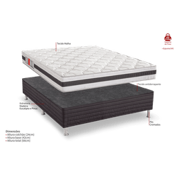 Conjunto Box Casal Espuma D45 Max Saúde Premium 138x188x66 Reconflex - 5
