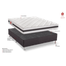 Conjunto Box Casal Espuma D45 Max Saúde Premium 138x188x66 Reconflex - 5