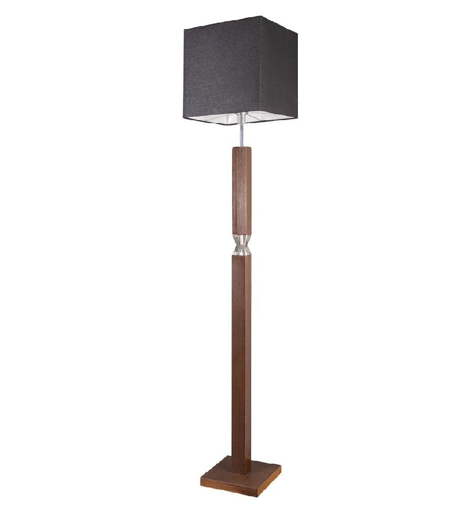Luminária De Chão 1 Lâmpada E27 Design Col. 76 Cor Wengue