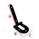 Ver imagem 2 de Dobradiça Porteira Ferradura 10" Zincada Ref. 26010 - Loth