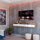 Ver imagem 2 de Rack Suspenso Pequeno de Parede para Sala de Tv ou Quarto Life 1.12 - Off White com Freijo - Moveisa