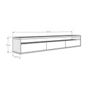 Ver imagem 4 de Rack Suspenso Pequeno de Parede para Sala de Tv ou Quarto Life 1.12 - Off White com Freijo - Moveisa