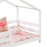 Cama Montessoriana Madeira Maciça Casa com Estrado Rena Branco Idimex - 4