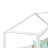 Cama Montessoriana Madeira Maciça Casa com Estrado Rena Branco Idimex - 2