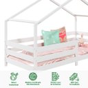 Ver imagem 7 de Cama Montessoriana Madeira Maciça Casa com Estrado Rena Branco Idimex