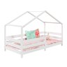 Cama Montessoriana Madeira Maciça Casa com Estrado Rena Branco Idimex - 9
