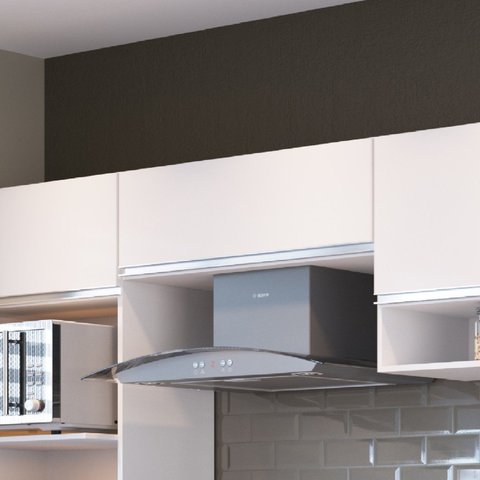 Armário Aéreo para Cozinha 1 Porta Basculante Athena Móveis Branco