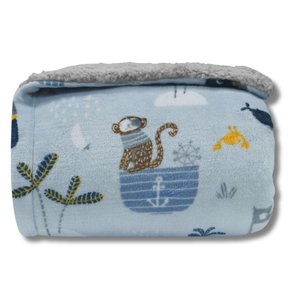 Cobertor Kids 1,27x1,52 Sherpam Print Pirata Azul