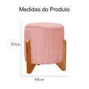 Ver imagem 5 de Poltrona Balanço c/ Puff Melinda Veludo Rosa