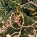 Ver imagem 4 de Kit 4 Pingentes Argola Natal Rena Metal Rosê Gold 4cm - Bela Flor