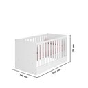 Ver imagem 2 de Conjunto Berço Mini Cama, Guarda Roupa e Cômoda Sapateira Branco