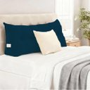 Ver imagem 1 de Kit Almofada de Cabeceira 190 Cm + Almofada Decorativa 45x45 | Conforto para Quarto e Sala