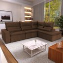 Ver imagem 2 de Conjunto Canto Amsterdam C/ Molas Retrátil Reclinável - King House