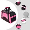 Bolsa de Transporte para Cachorro e Gato, Mochila Pet Canguru, Dobrável, Mala para Viagem, Rosa - 6
