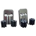 Ver imagem 1 de Kit 2 Suportes Vassoura Rodo Pá Cabo Doméstico Organizar Casa Peso até 1,4kg Área Serviço Parede Bes